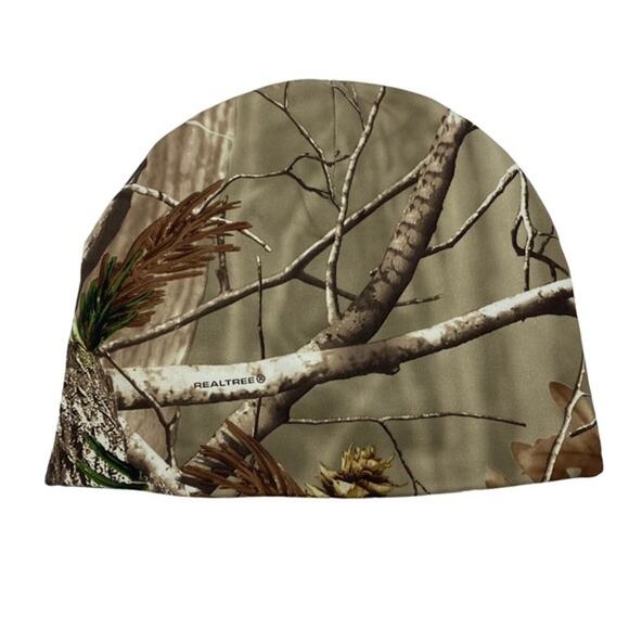 Realtree Camouflage Reversible Knit Beanie Hat One Size Green Brown - Picture 1 of 8
